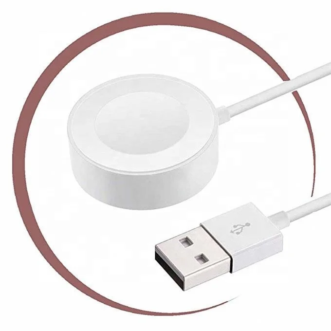 

Compatible For Apple Watch Magnetic Wireless Charger Pad Charging Cable Cord Iphone 6 5 4 3 2 1, White