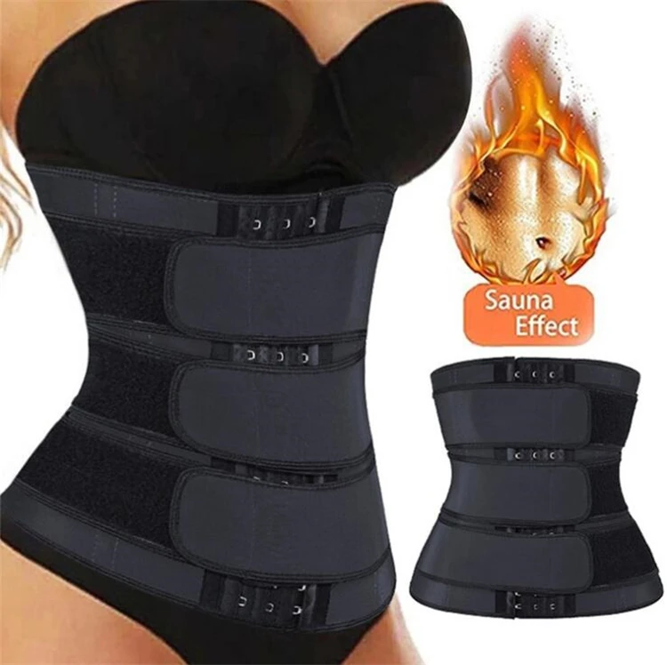 

Hoted Sale Body Shapewear 3 Belt Waist Trainer Women Slimming Shaper Three Strap Steel Bone Waist Support Trimmer For Ladies, As show / custom colors