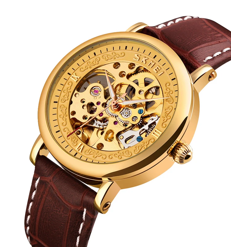 

Skmei 9229 high quality mechanical watch luxury gold watches automatic mens watch, 6 colors