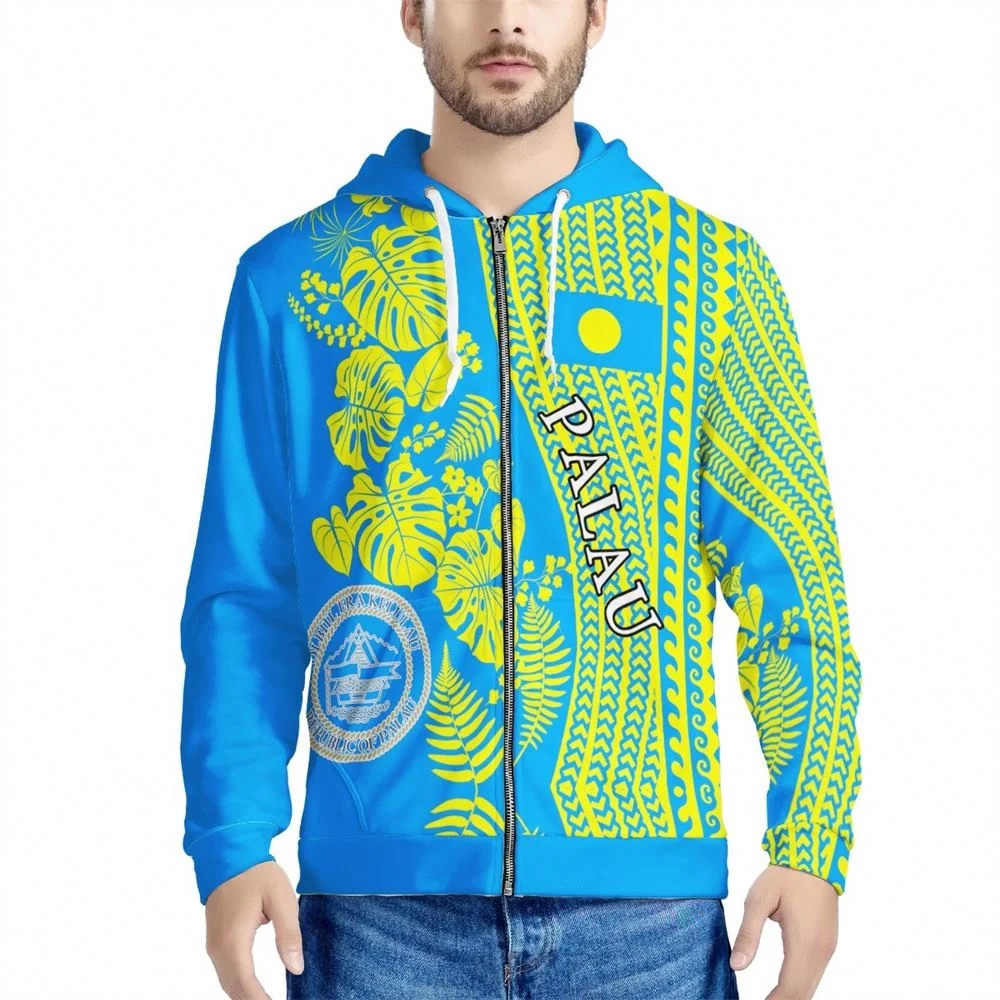 

Phonpei Islands Print Hoodie Zipper Jacket Long Sleeve Zipper Hoodie Men Polynesian Tribal Pattern Jackets Coats For Men Hoodie