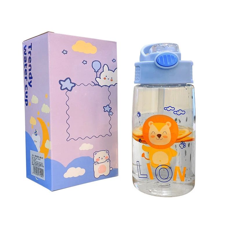 

Madou Cartoon Pet Children Straw Cup Cute Duck Beak Plastic Water Cup Portable Drop Proof Cover Student Bottle, 4 colors
