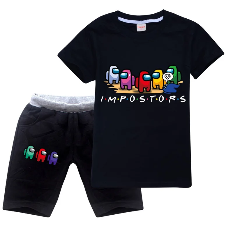 

New Fashion Summer T-Shirt and Shorts 2pcs Sets Children Clothing Sets Boy and Girl Clothes Tops + Pants Suits
