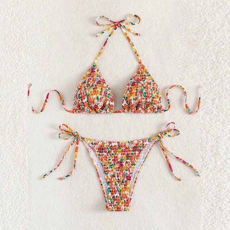 Custom Set Open Back G-String Swimwear String Beachwear Young Hot Girls Bikinis Two Piece Setcustom Bikini Set for Sale