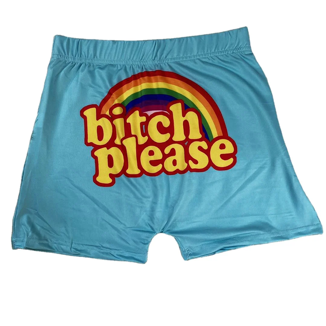 

Hot Sale Fashion Summer Shorts Ladies Tight-fitting Pattern Printed Snack Biker Shorts Cheap Price Candy Shorts For Women