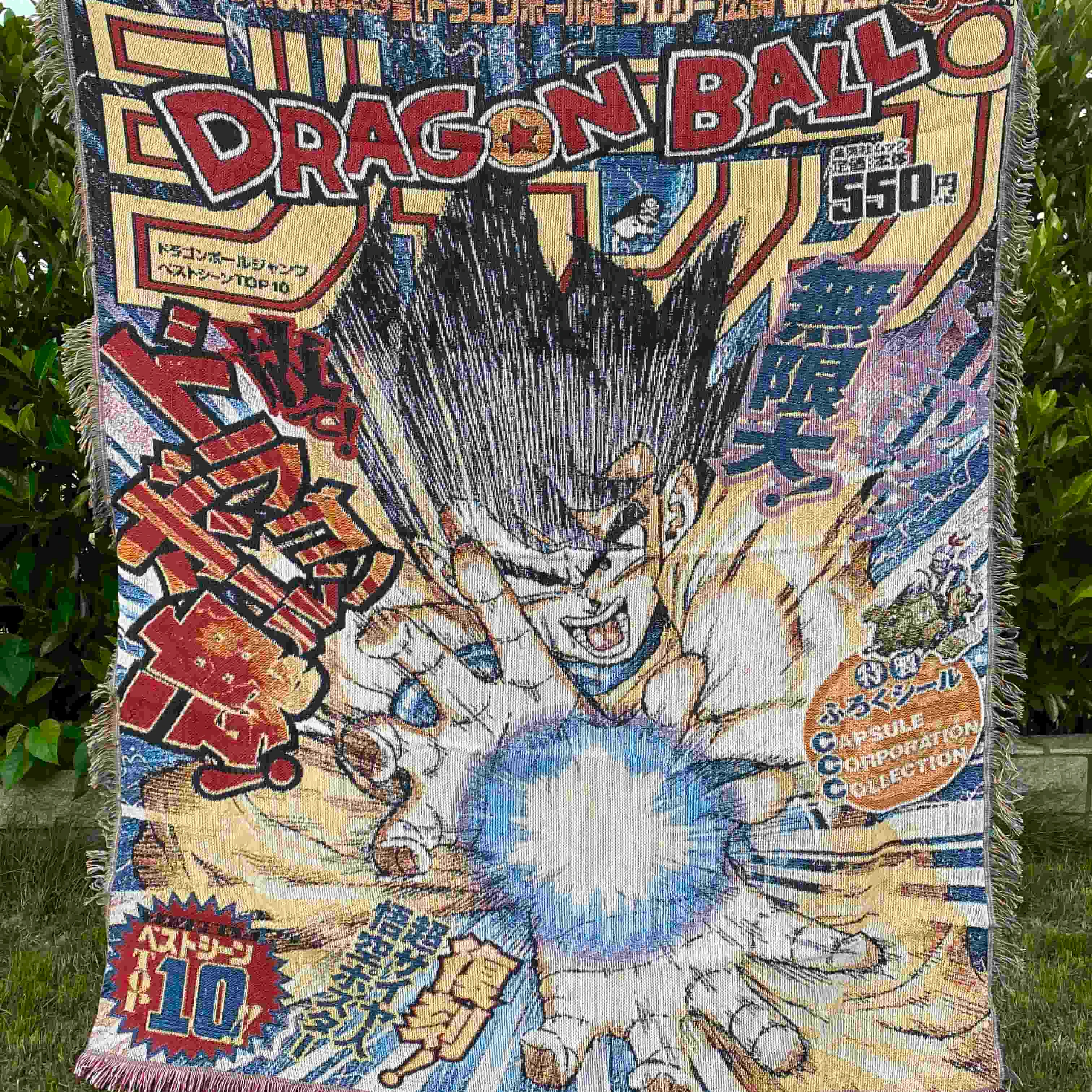 New Design Custom Cotton Anime Woven Blanket Jacquard Tapestry Picnic Blanket