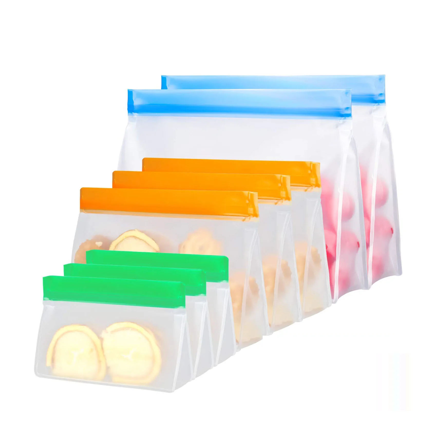 

Wholesale Manufacture PEVA Food Storage Bag Ziplock Leakproof Reusable Own Brand Food Grade