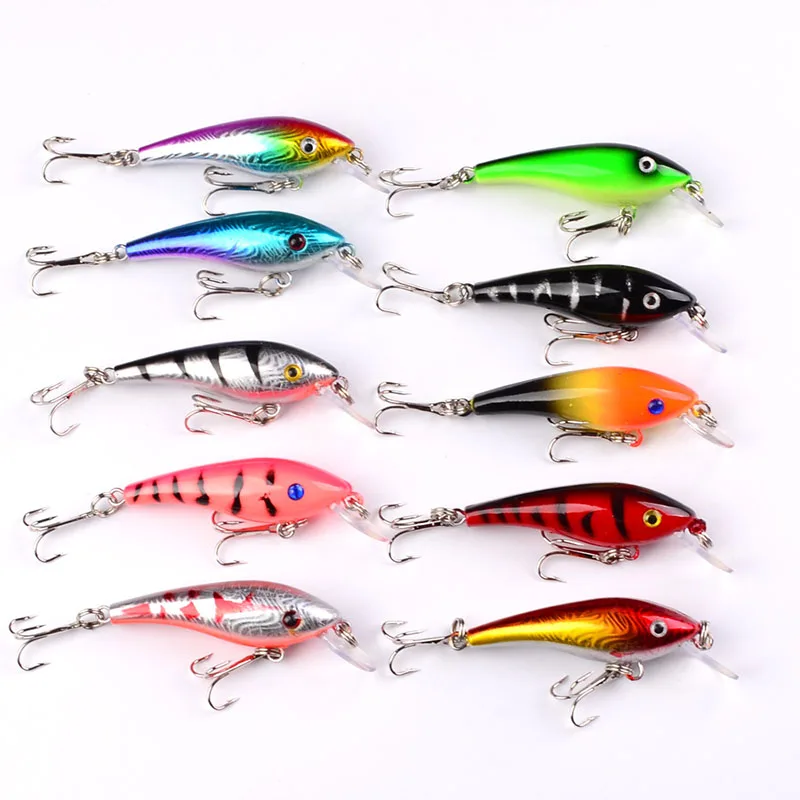 

5.7cm/4.4g Artificial Sinking Plastic Hard Bait Bass 8#With Hook Waterproof 3D Simulation Eyes Bionic Bait Swimming