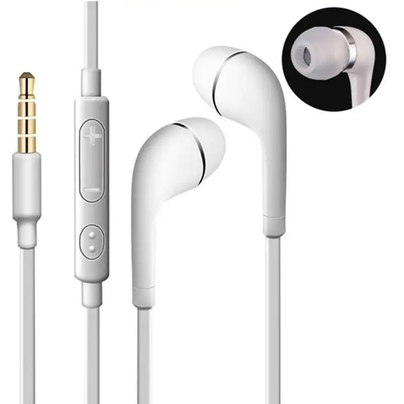 

J5 Headset In-ear Wired Earphones Headphones Hands-free With Mic For Samsung For Xiaomi Mobile Phones, White black