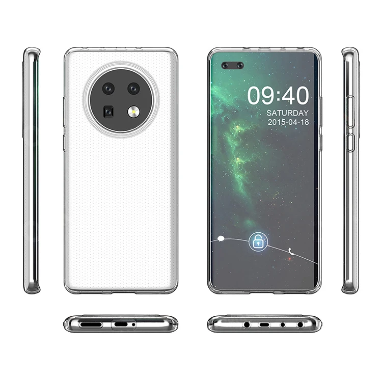 

For Huawei Mate 40 Pro Case,HOCAYU Ultra Slim Transparent Clear Tpu Phone Case Cover For Huawei Mate 40 Pro 5G Carcacas