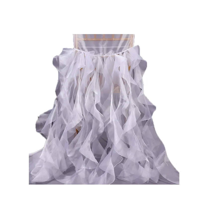 Jacquard Style Beautiful Wedding Gauze Covers Event Party Banquet Chairs Decoration
