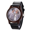 Custom dial patterns wrist watch light weight fashion wooden watch genuine leather strap men watch