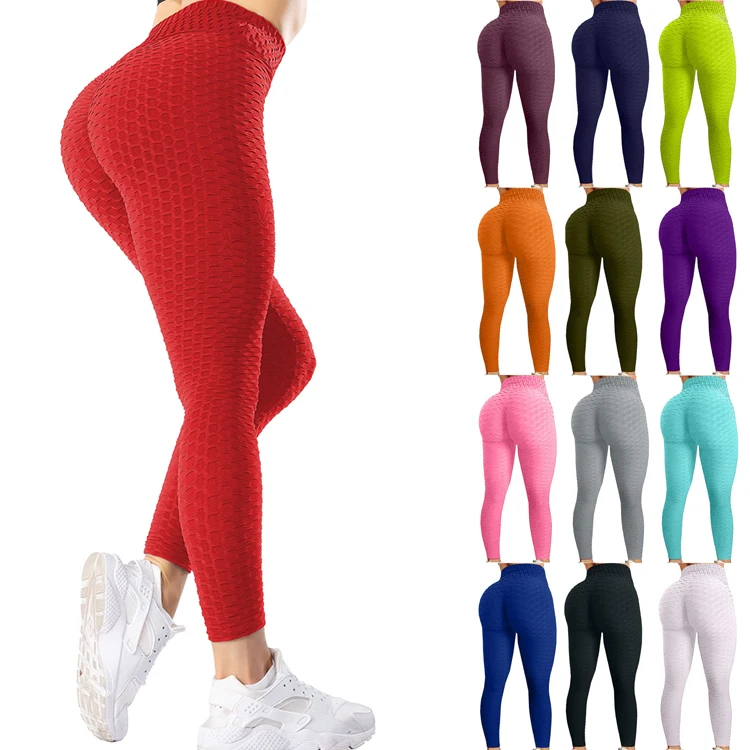 

Popular High Waist Ruched Scrunch Butt Lifting Booty Anti Cellulite Workout Running Yoga Pants Women Gym Tights Leggings