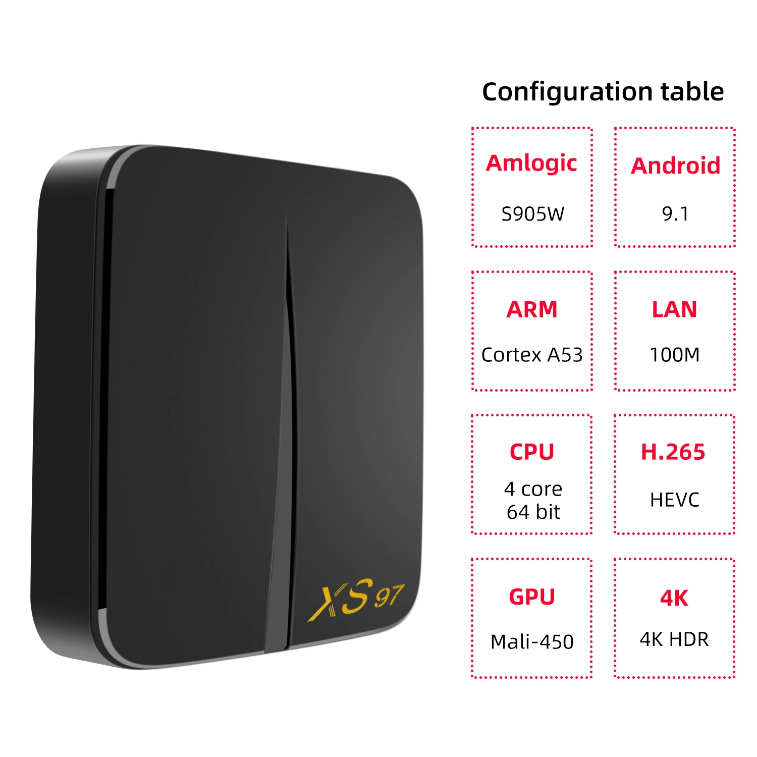 

Global Version XS97 Amlogic 2GB 8GB internet tv box S905w Android 9.1 2.4G wifi h.265 4k android tv box manufacturer