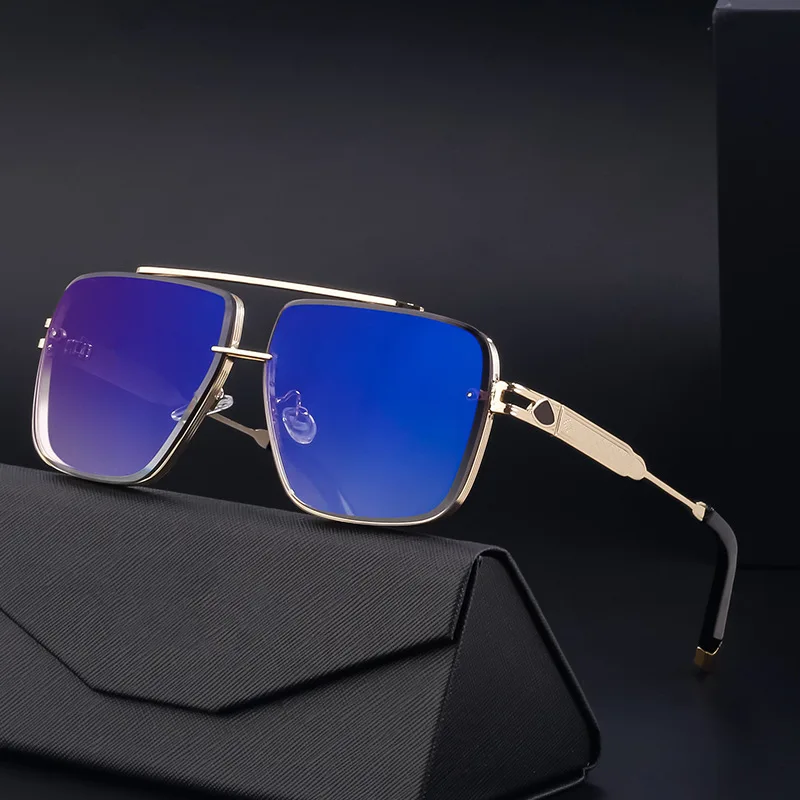

2023 Newest Custom Punk Shades Sunglasses Uv400 Double Beam Gafas De Sol Outdoor Driving Classic Square Polarized Sunglasses