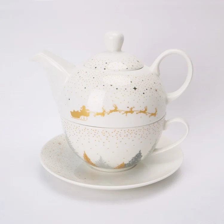 Excellent Ceramic Tea Pot New Bone China Porcelain Coffee Tea Pot Set