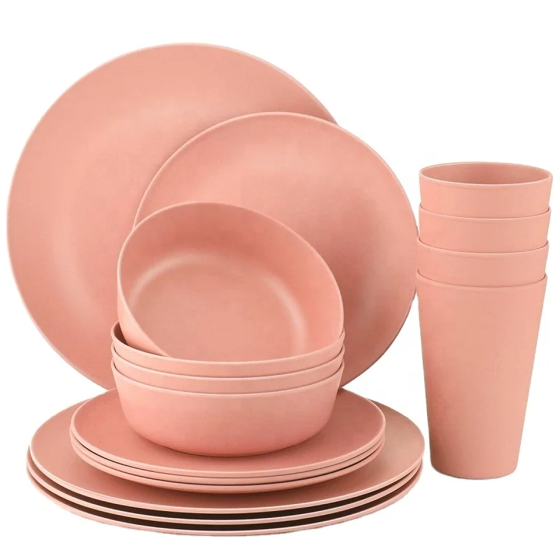 

Biodegradable Bamboo Fiber chinese complete tableware, Oem