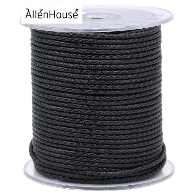 

professional leather cord manufacturer free sample 2.5mm smallest size common black color leather rope