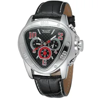 

Jaragar Sport Racing Design Geometric Triangle Design Genuine Leather Strap Mens Watches Top Brand Luxury Automatic Wrist Watch
