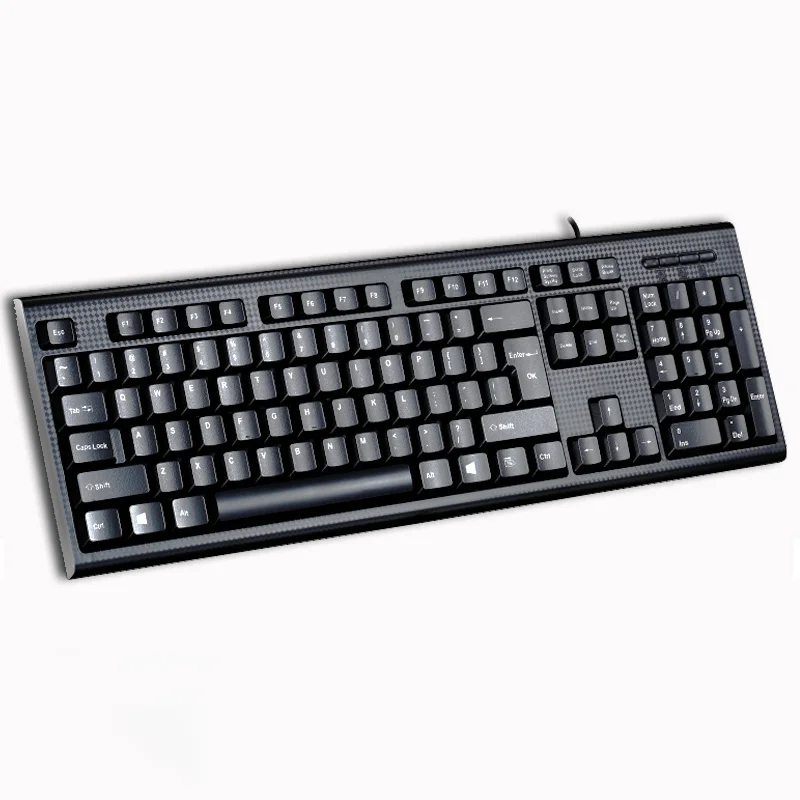 

AIWO Light Desktop Keyboard Dustproof Office Gaming Keyboard PC Personal Computer Keyboard, Black