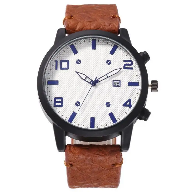 

Fashion Vintage Big Dial Outdoor Sport Calendar Quartz Watch Casual Men Women Velvet Leather Wrist Watch (KWT2179), As the picture