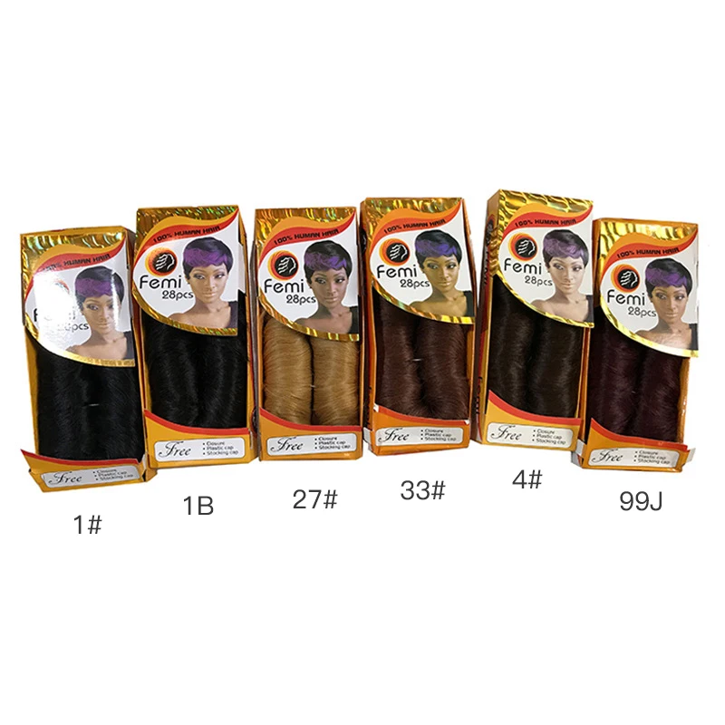 

Human Hair Pixie Human Hair 28 PCS/ Bag Short Bump Hair Extension