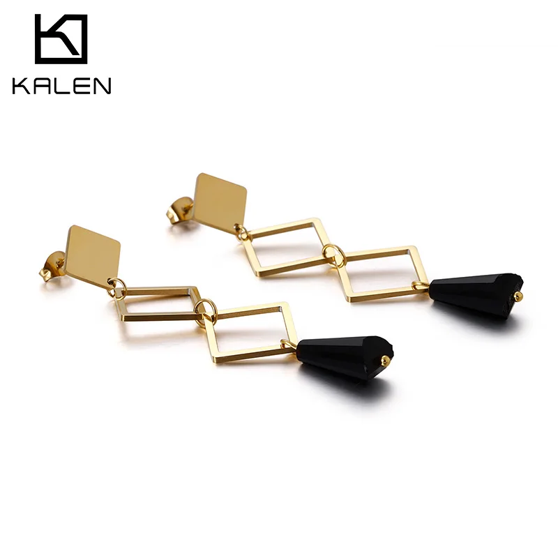 

Fashionable, versatile and personalized titanium steel geometric irregular shape Earrings long earrings, Customized