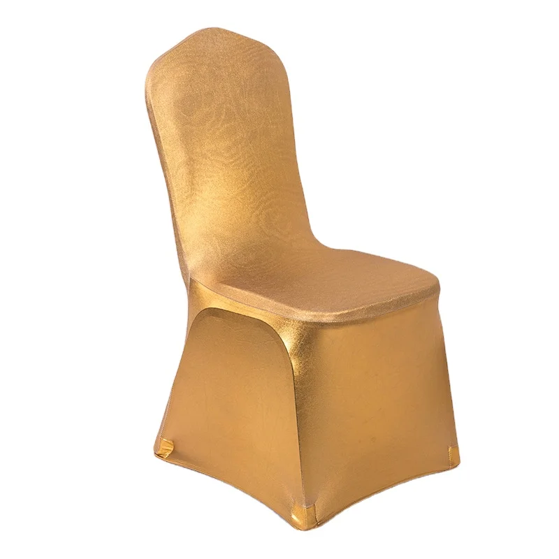 

Stamping Gold Shiny Stretch Polyester Dining Chair Cover