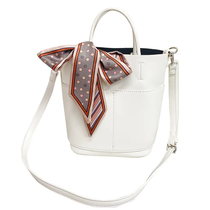 

2021 new design bucket bag handbag large capacity scarf bag shoulder cross-body bag