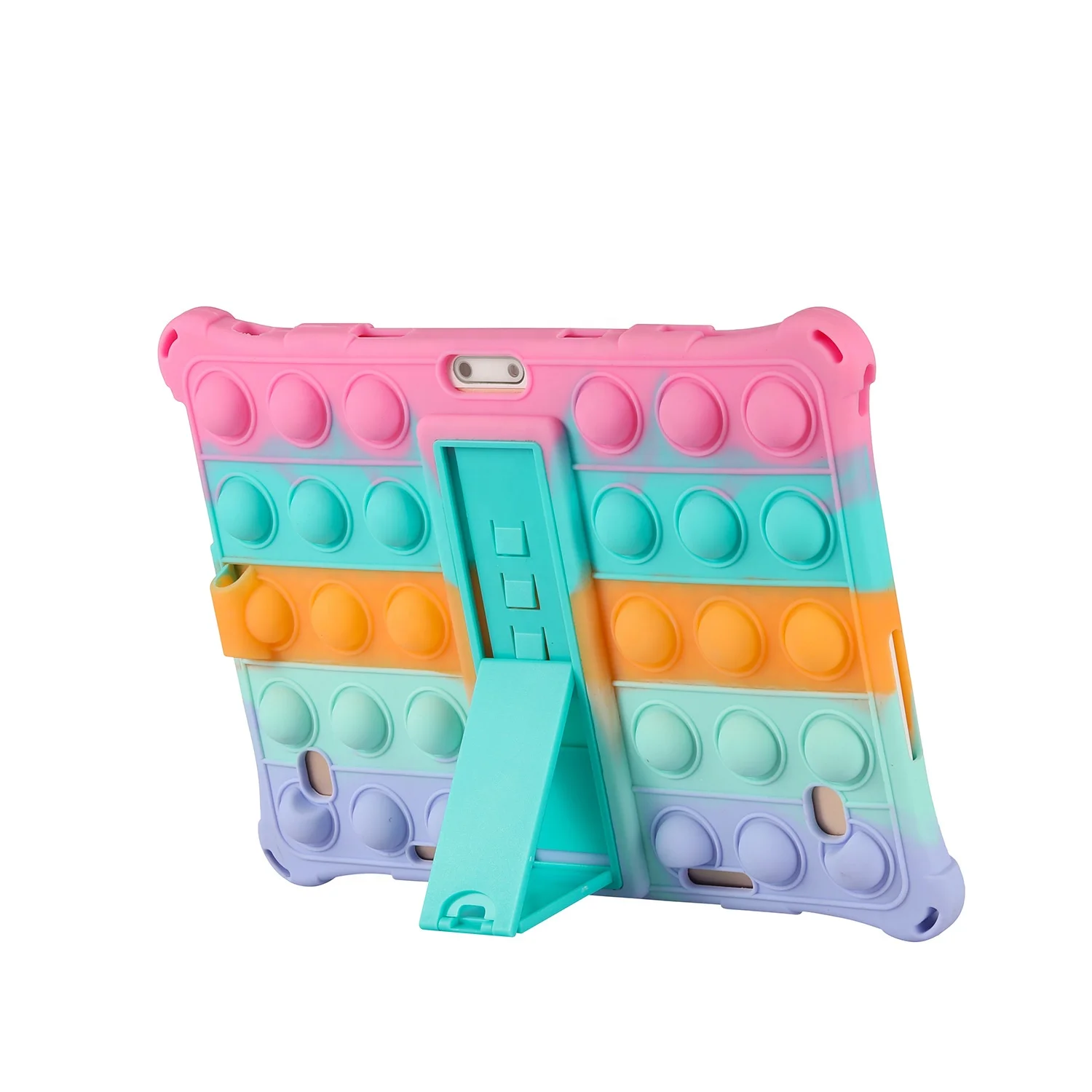 

Hemusiga hot selling push pop bubble fidget sensory toy tablet case for ipad mini 1 2 3 4 silicone shockproof woman cute case