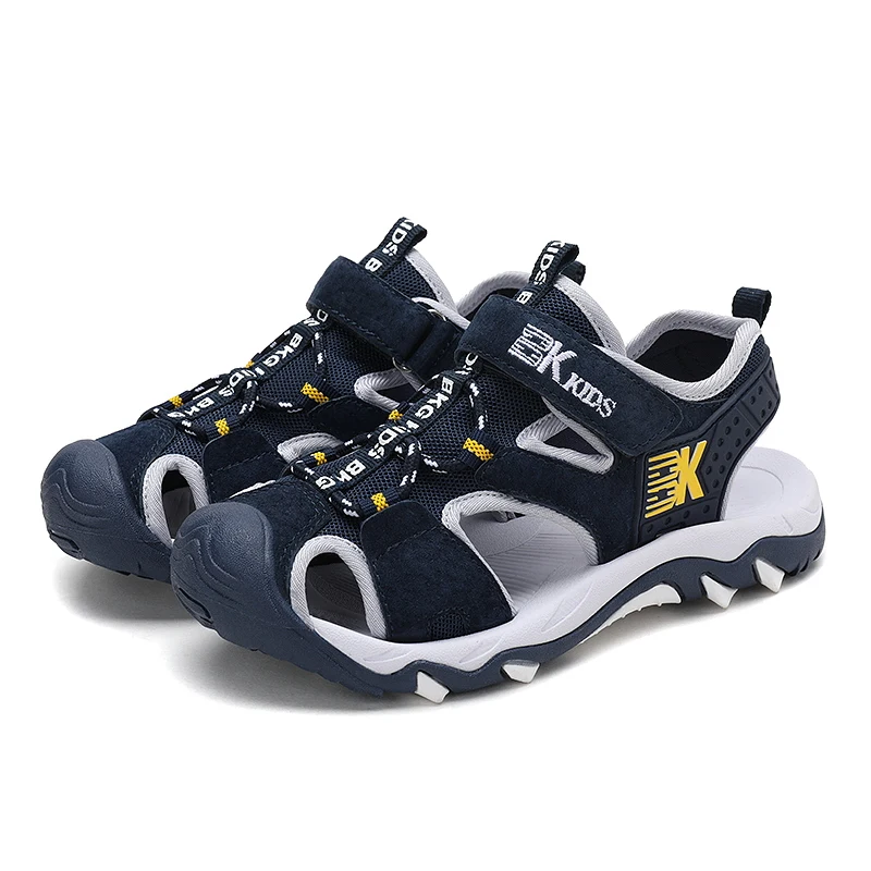 

Professional manufacture cheap children shoes sandals childrens leather roman sandals, Navy