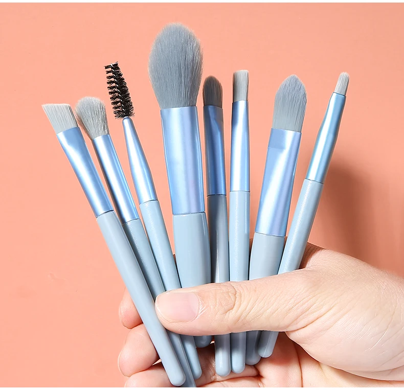 

Hot Sale Professional Makeup Brushes Set 8pcs/Set Makeup Foundation Blush Brush Cosmetic Tools Facial With Bag CXT039