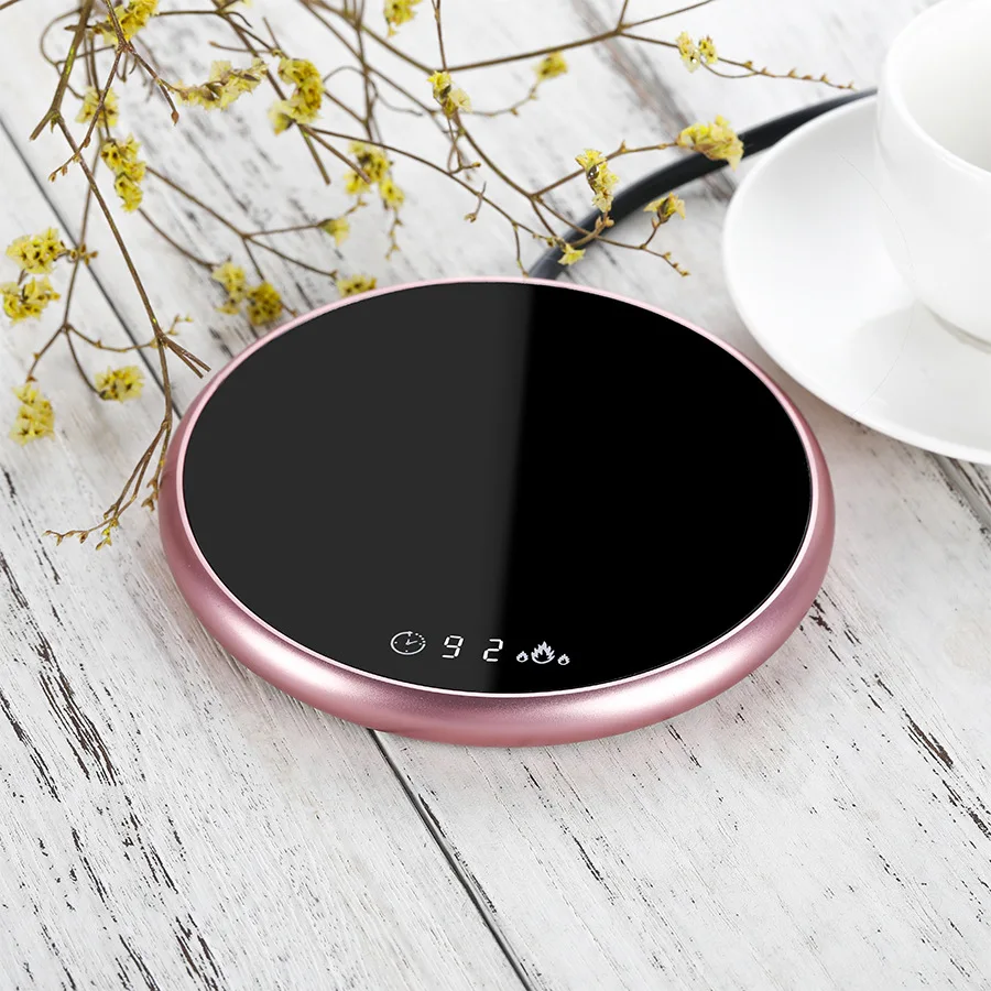 

2021 new thermal mug heater custom usb smart mirror touch screen display coffee cup warmer