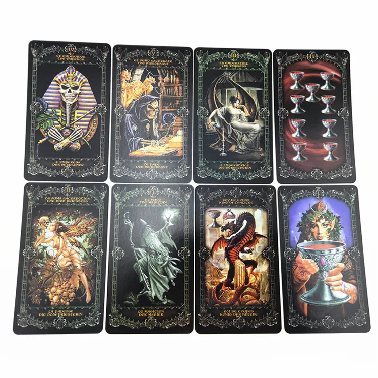 

Wholesale Custom printing gold gilt edges tarot cards with box