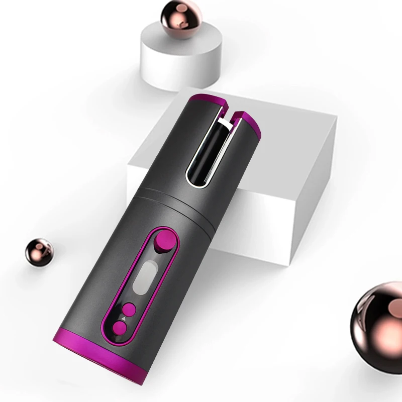 

Customized 2021 Hot Sale Colour Ceramic Coating Barrel Electric Portable Rotating Hair Curler