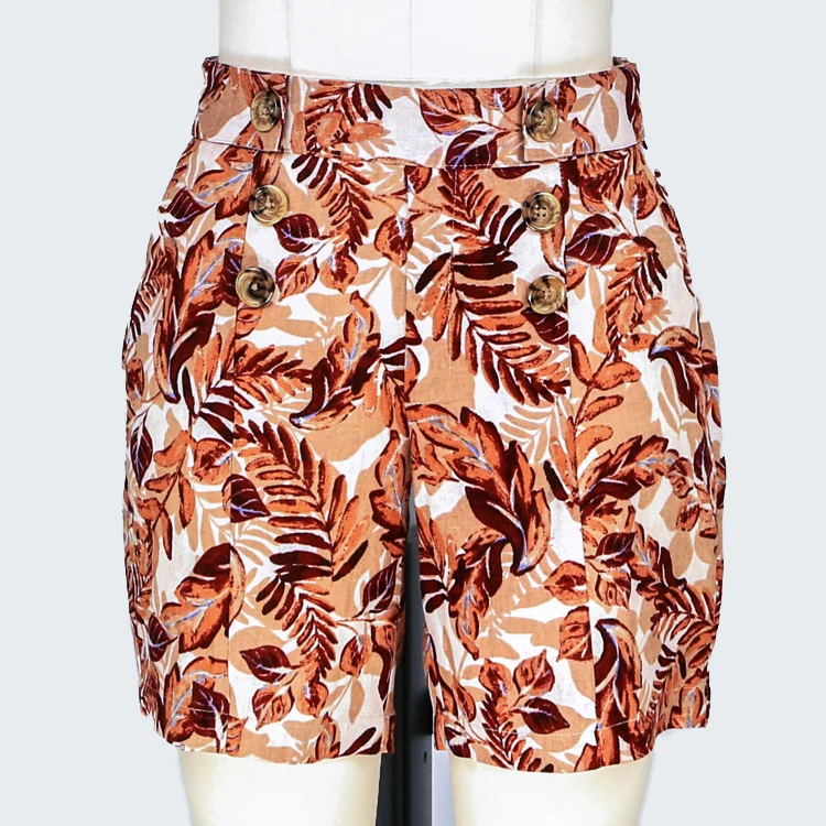 

Knitting Printed Elastic Waist Sweat Workout Yoga Gym Cotton Shorts for Women 2020 Bermuda Shorts Spandex / Cotton Breathable