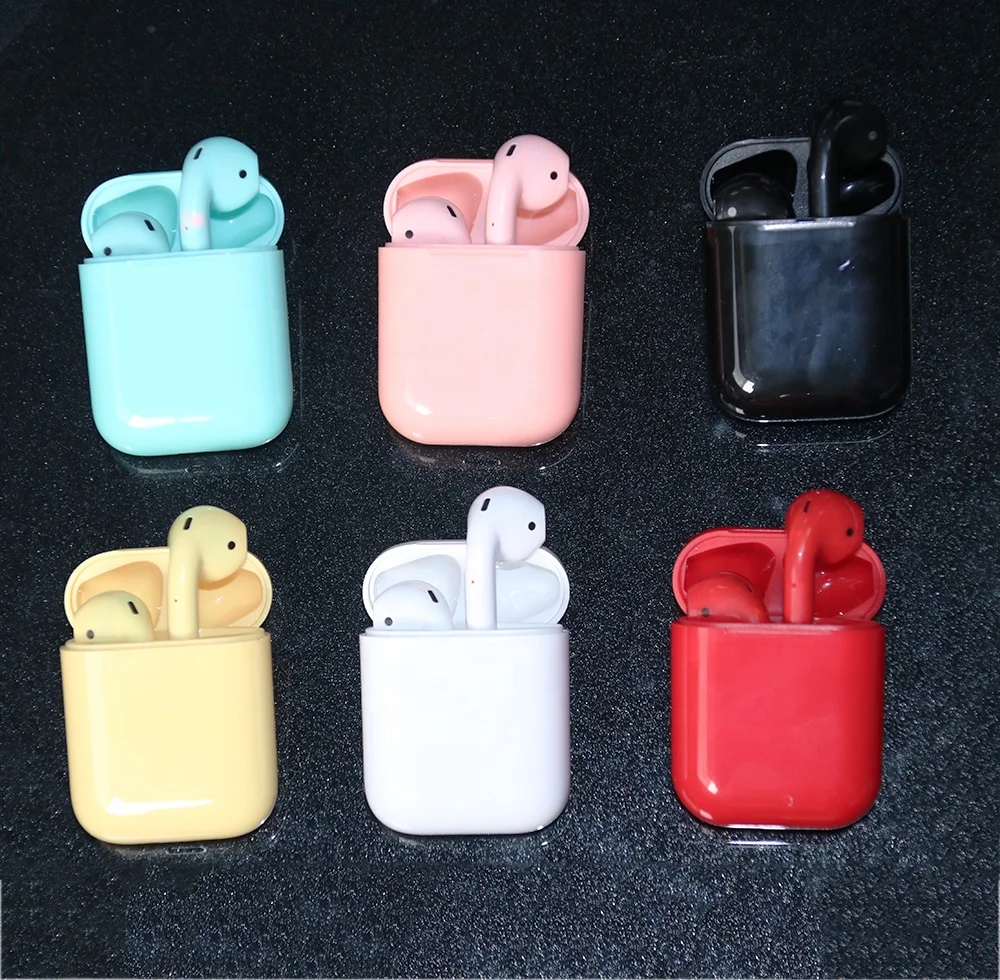 i12 TWS Blue tooth Earbuds Wireless Headphones Deep Bass Stereo Sound Earbuds with Mic Waterproof for iPhone Android Sports E - ANKUX.COM