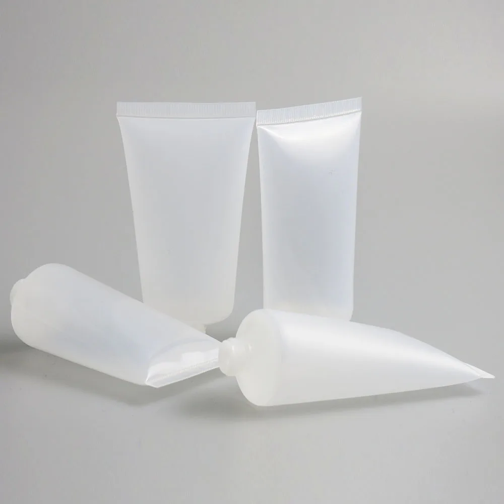 50ml Frost Clear Empty Face Cleanser Bottle Plastic Soft Wash Tube For