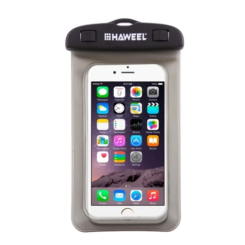 

Christmas Gift High Quality Mobile Phone HAWEEL Transparent Universal Waterproof Bag with Lanyard for iPhone, Xiaomi, 1 color