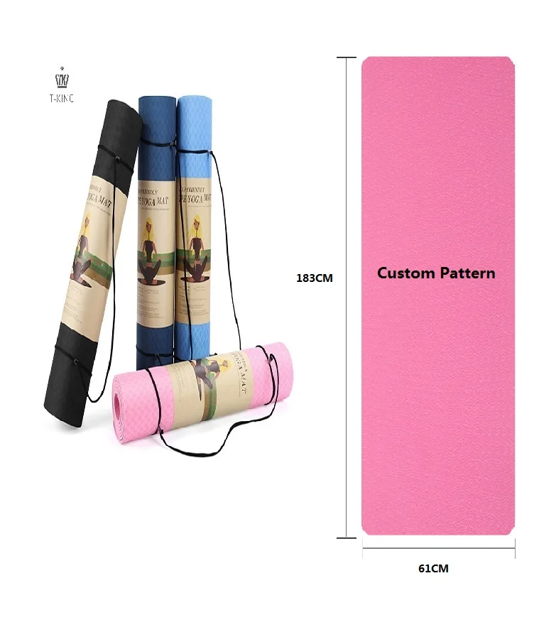 

Tking New arrival factory direct wholesale price high foaming natural TPE yoga mat gym mats, Customized
