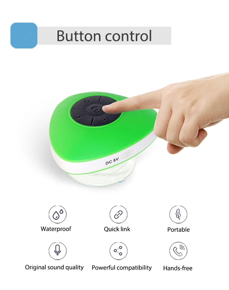 Unique triangle shape IPX4 waterproof shower blue tooth speaker with suction - ANKUX.COM