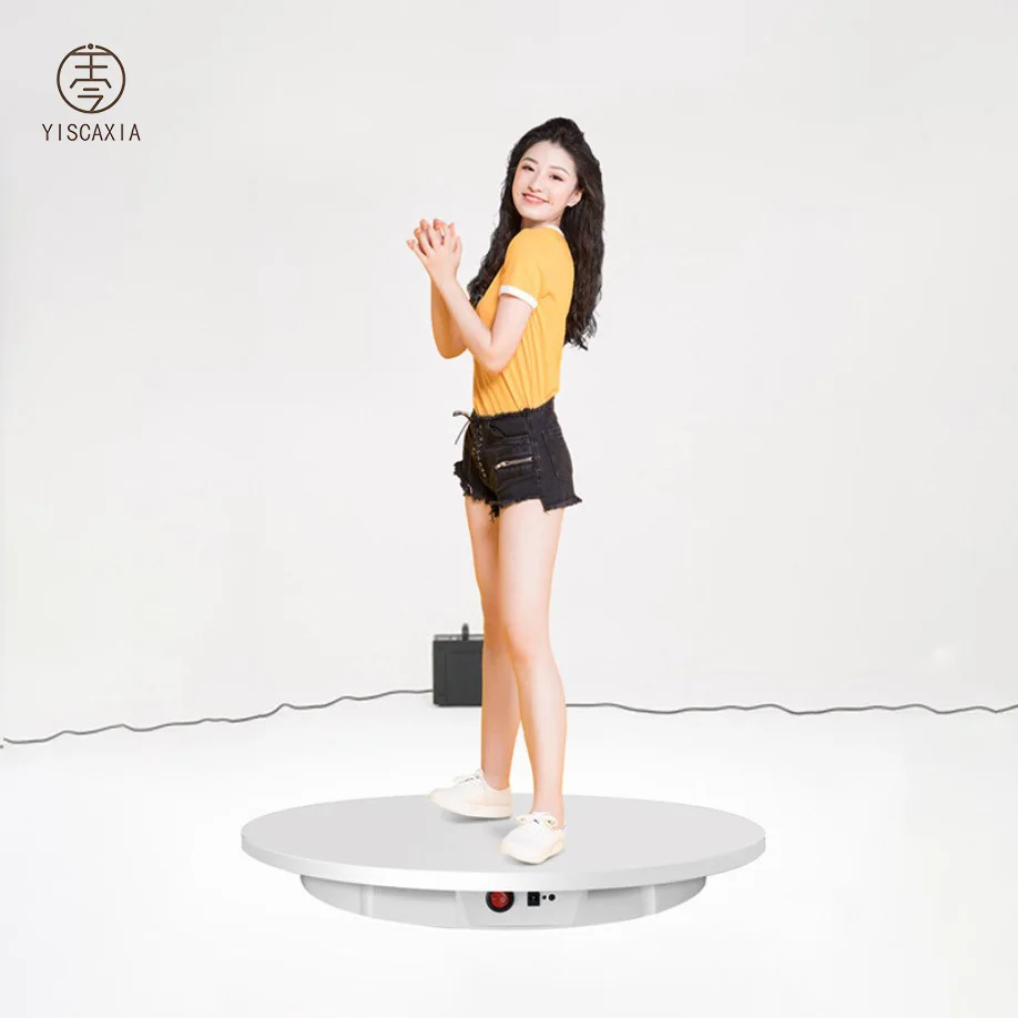 

Yiscaxia Slow Motion Portable 360 Photo Booth 100kgs Load 60cm Remote Control Display Stand Selfie Platform Electric Turntable