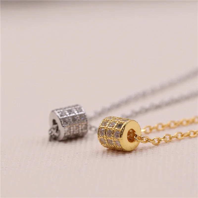 

Italy Man chain Small Waist Column Pendant Necklace 925 Silver Necklaces Silver Initial Necklace, As picture