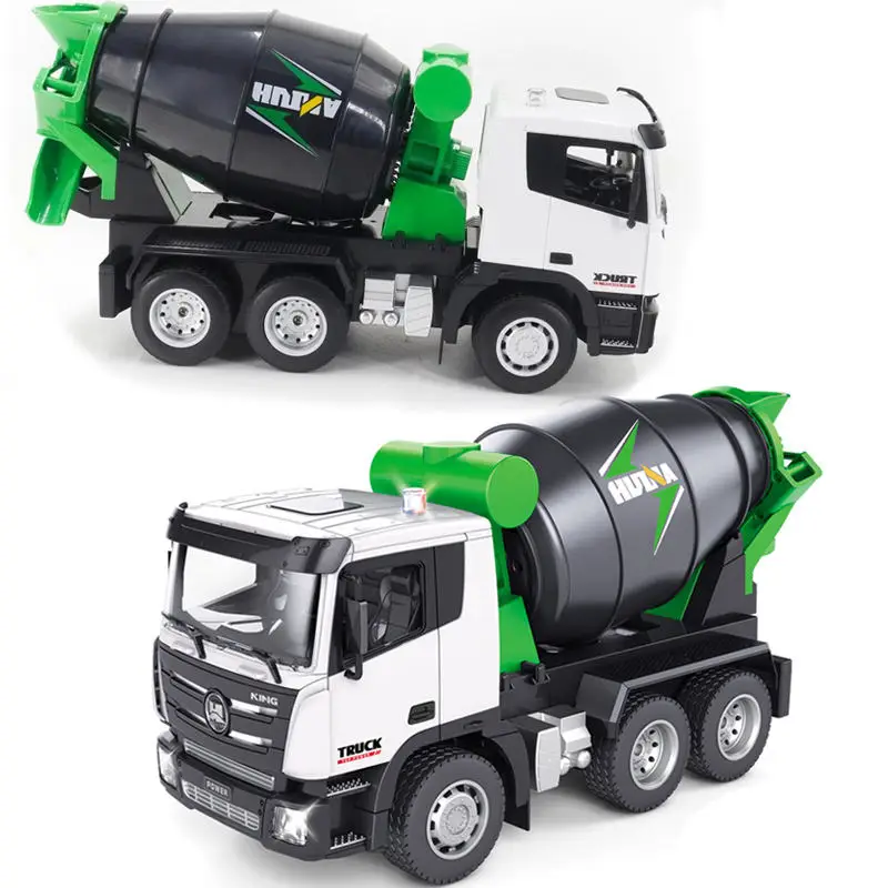 

Tiktok Best Selling HuiNa 1557 1/18 RC Alloy Mixer Construction Vehicle Truck 2.4GHZ 9 CH Transport Engineering Car