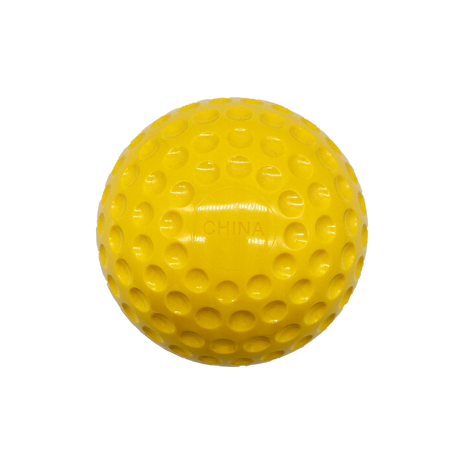 12inch PU Glossy Yellow Dimpled Softballs Pitching Machine Training