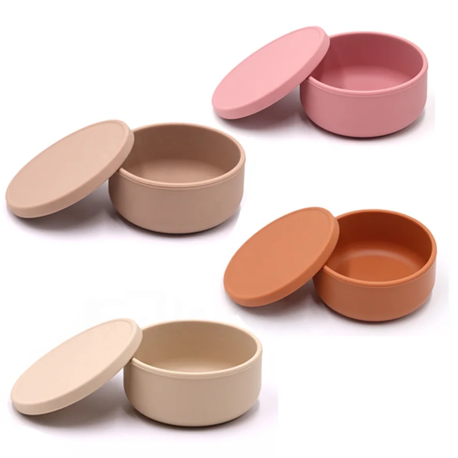 

Microwave Freezer Safe Portable bowl leakproof spillproof silicone lunch bento bowls with lid silicone lunch container