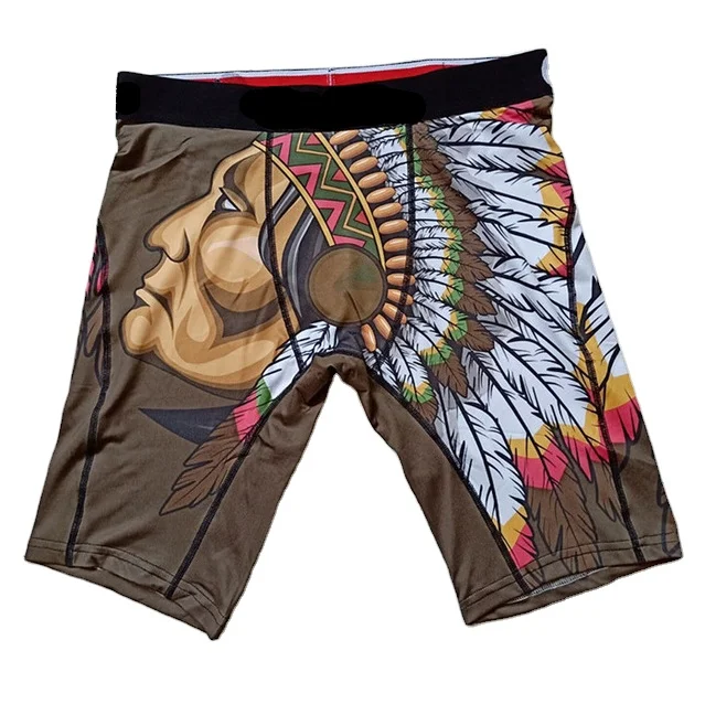 
Hot Selling Men Short Boxer Brief Panties Male Plain Print Gay Underwear Boxer Shorts for Young Boy 