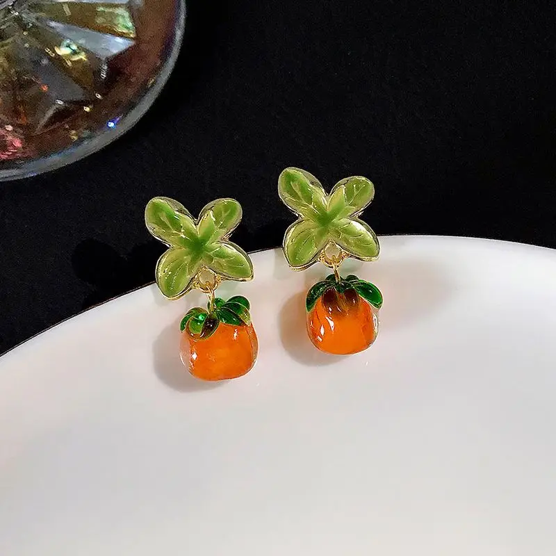 

Earring Food Mold Rose Loop Drop Chain Lemon Parts Mama Cloud Funny Huge Earrings