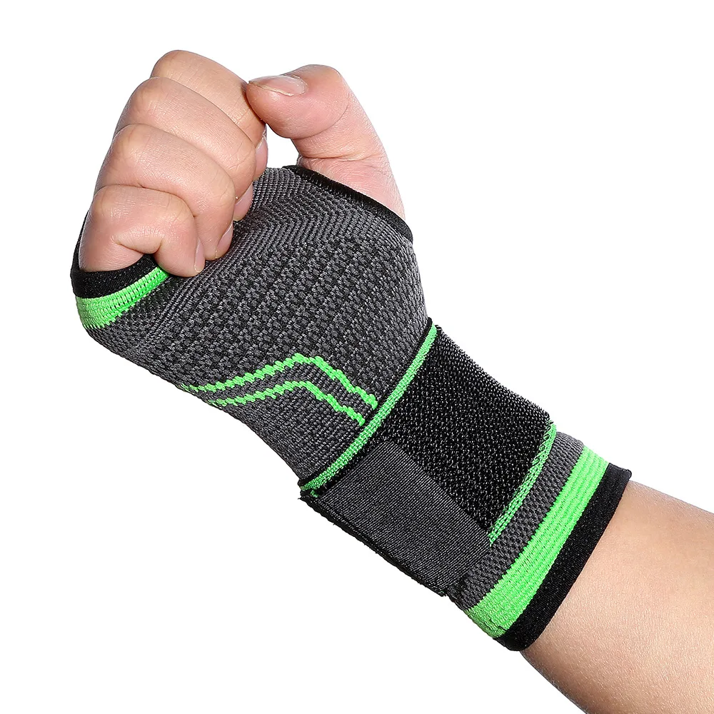 

Hot Sale Adjustable Protective Compression Elasticated Wrist Brace Wraps Support, As shown