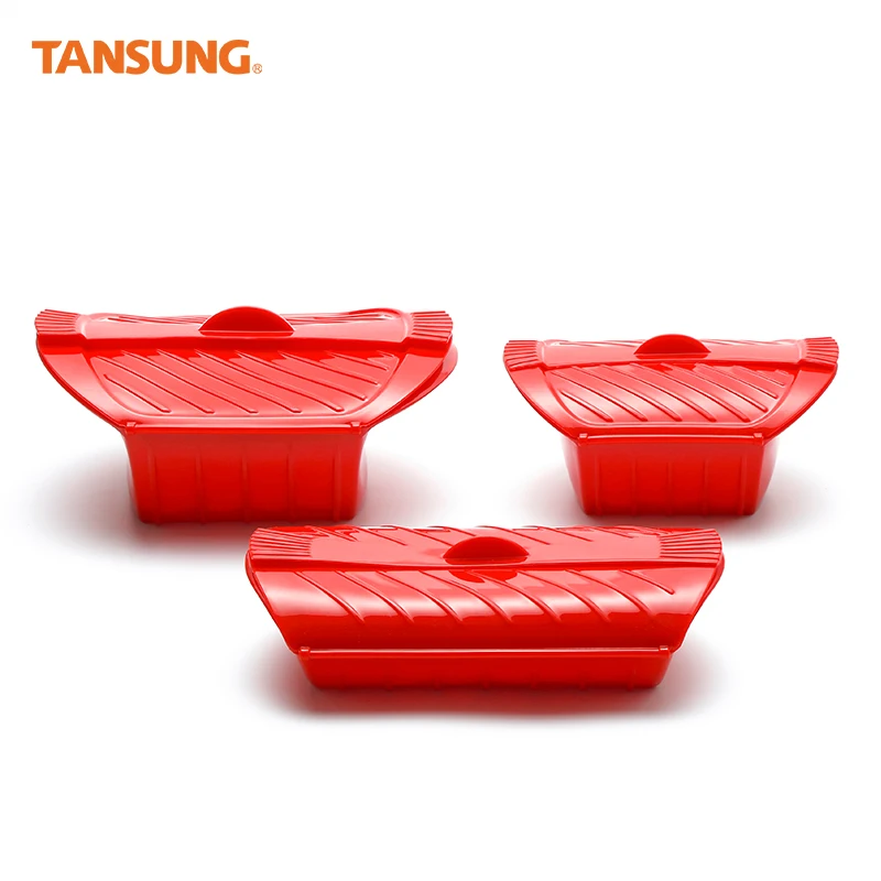 

Kitchen Silicone Cooking Steamer With Lid 3 Sizes Options, Red, or customized