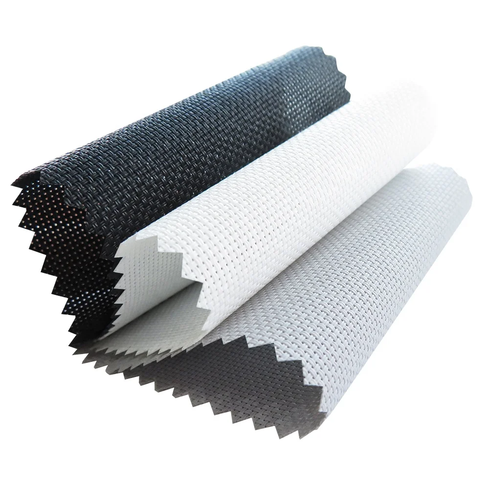 

Outdoor Garden Waterproof Fiberglass Polyester Roller Blinds Pvc Sunscreen Fabric, Customer's request